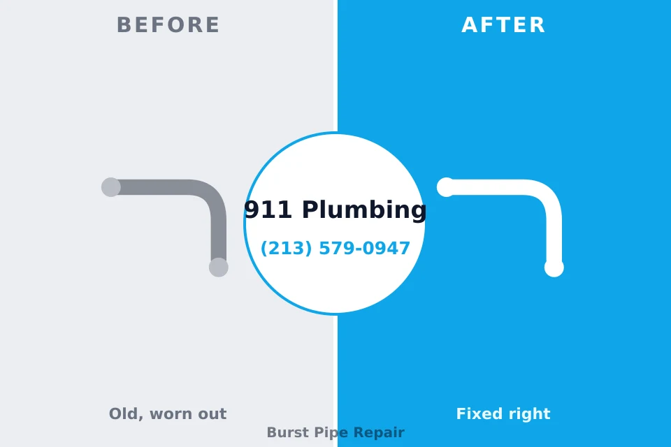 Before and after: plumbing repair New Hope, AL